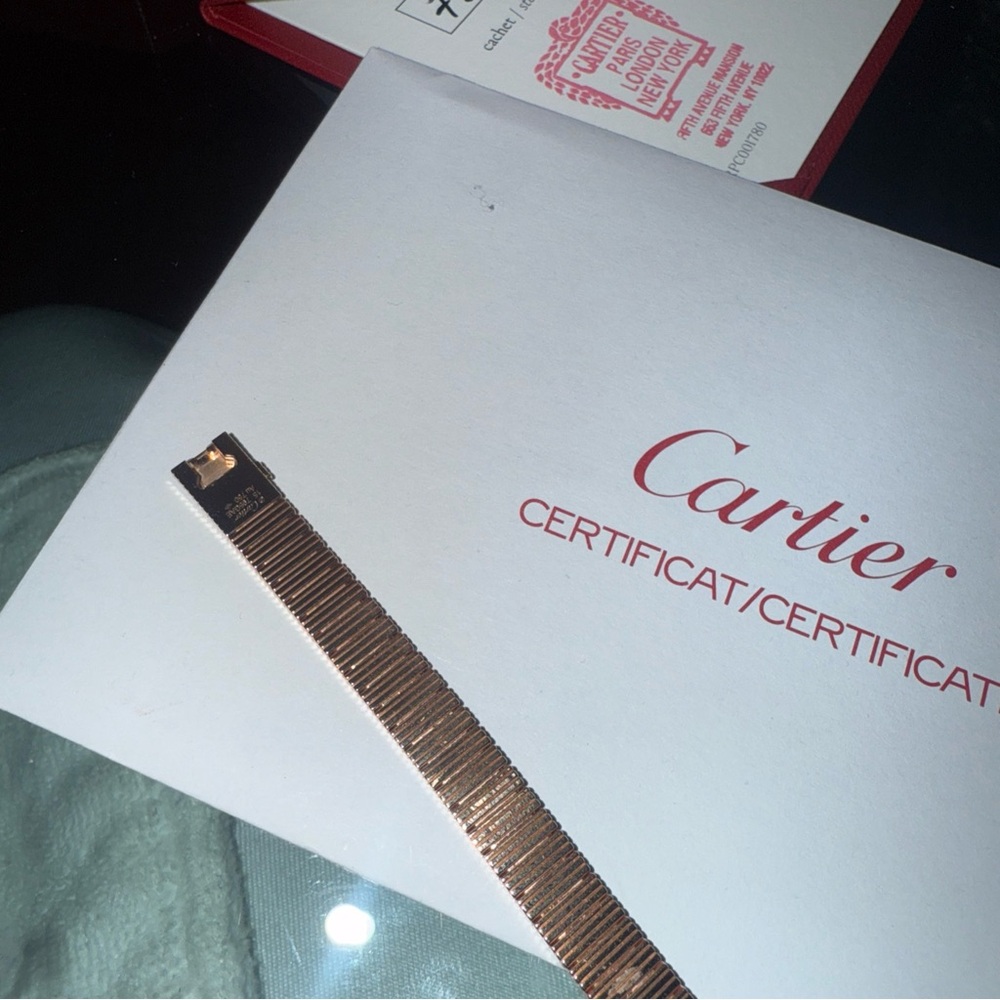 Cartier Rose Gold Ribbed Ring - Picture 8 of 12